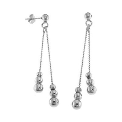 Infinitysilver stříbrné visací náušnice s kuličkami 302108