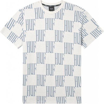Huf BIG CHECKED KNIT TOP Light Grey