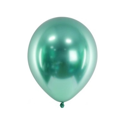 Party Deco CHB1 012B 10 Chromované balóny Glossy 27cm Zelená