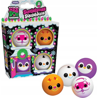 Schylling NeeDoh Set stláčacích loptičiek Squishmas Squishkins