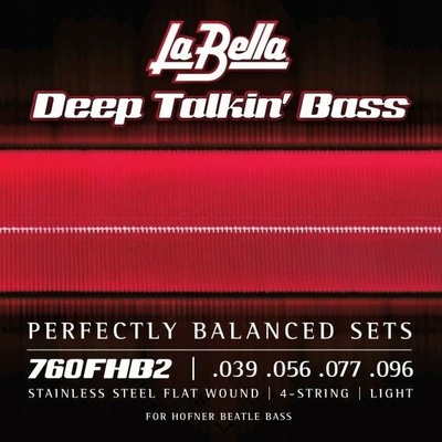 La Bella Deep Talkin' Bass Flats Hofner Beatle 39-96 4str 760FHB2