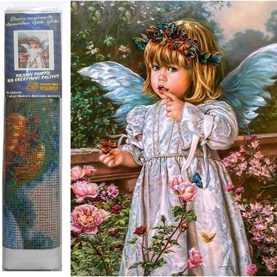 Norimpex - Puzzle Diamant painting: Angel with flowers 30x40 cm - 1 - 39 piese