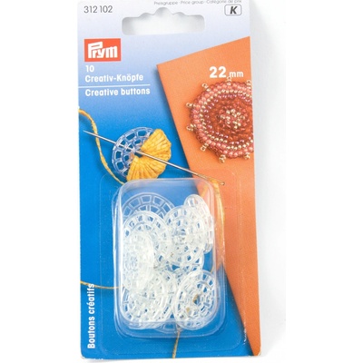 Knoflík kreativní 22 mm čirý
