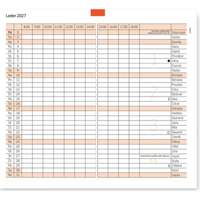 ADK Formulář Měsíční diář A5 2027 sešit