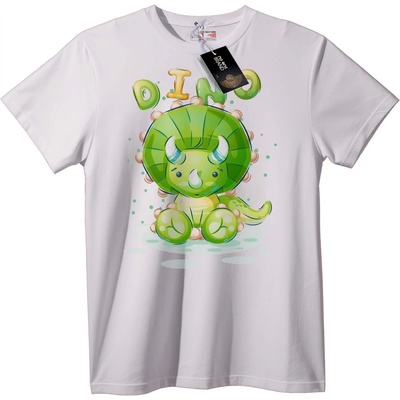 NOONEBRAND Тениска Сладък Динозавър - 2XL, White