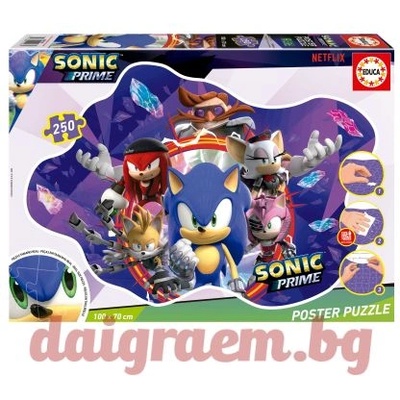 Educa Пъзел постер EDUCA 20026 - 250 части - Соник Прайм, Sonic Prime (EDU20026)
