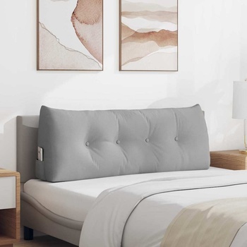 vidaXL Възглавница за гръб Облачно сиво 120 x 24 x 50 см текстил (42014483)