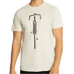 DEDICATED Мъжка тениска Dedicated T-Shirt Stockholm Bike Front T-shirt - Oat White (016-8947-0212)
