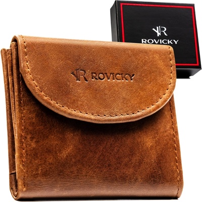 Rovicky peňaženka z prírodnej kože hnedá pánska