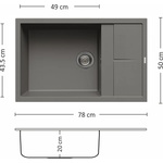 Leks Unico BB 78.1 SI Мивка за вграждане