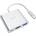 hoco. Хъб Hoco HB14 Easy use Type-C (Type-C to USB3.0+HDMI+PD) - Сребрист