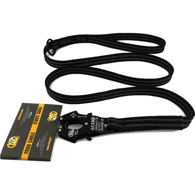 K9 Thorn Неплъзгаща се каишка с kong frog карабинер, черна (0110/16.BLK.XL)