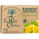 Le Petit Olivier extra jemné mydlo Verbena a citrón 2 x 100 g