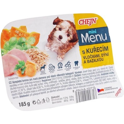 Chejn Mini Menu Adult Dog kuřecí 12 x 185 g