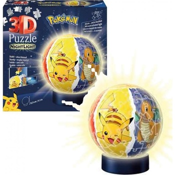Ravensburger 3D PuzzleBall svítící Pokemon 72ks