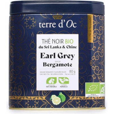 Terre d'Oc Earl Grey Bergamot BIO Černý čaj 80 g