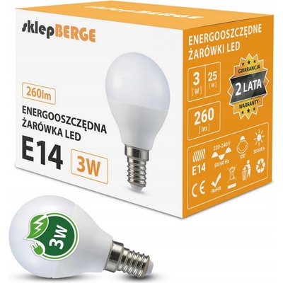 Milio LED žiarovka G45 E14 3W 250 lm teplá biela