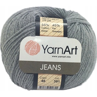 Priadza YarnArt Jeans 46 sivá