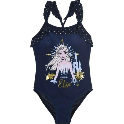 Dívčí plavky Frozen Elsa tm. modré