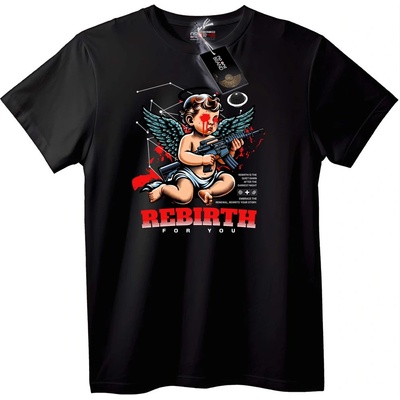 NOONEBRAND Тениска Възраждане за теб - 2XL, Black