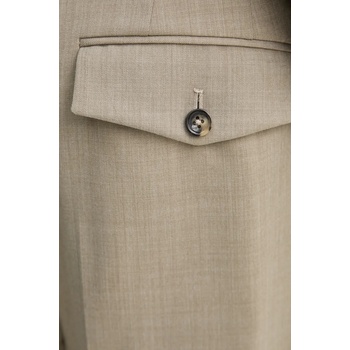 Day Birger et Mikkelsen Панталон с вълна Day Birger et Mikkelsen Enzo - Classic Wool Blend в бежово с широка каройка, с висока талия DAY65243385 (DAY65243385)