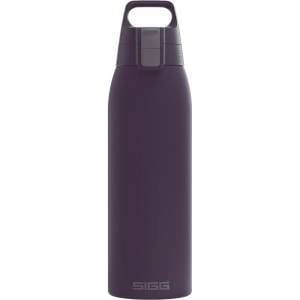 SIGG - Insulated drinking bottle - Thermos bottle Shield Therm One Nocturne carbonated drinks - Leak-proof - Dishwasher safe - BPA-free - 90% recycled stainless steel - Dark purple - 1L - 6021.90