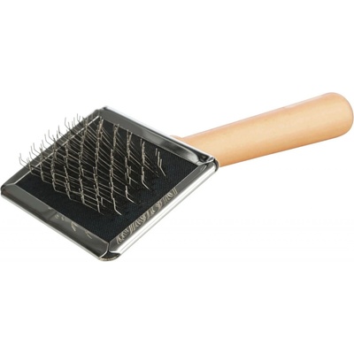 Trixie Soft brush wooden handle metal bristles 9 x 13 cm