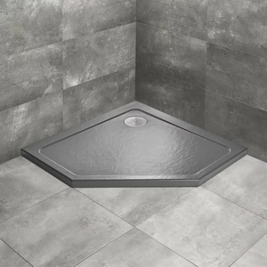 Radaway Душово корито Radaway Doros PT Stone, петоъгълно, 80x80 см, антрацит, акрил (SDRPT8080-01-64S)