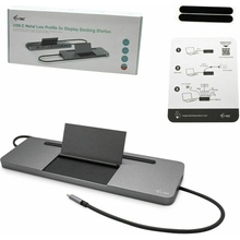i-tec USB-C Metal Ergonomic 4K 3x Display Docking Station + Power Delivery 85 W C31FLATDOCKPDPRO