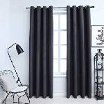 Pure Line Home Плътни завеси в цвят антрацит с метални халки, 2 бр. , 140 x 245 см - zalegloto - 74,91 лв