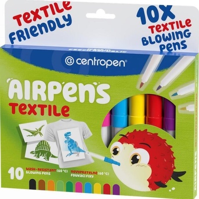 Foukací fixy AirPens TEXTILE 1539 na textil / sada 10 ks