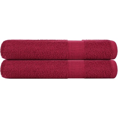 vidaXL Кърпи за сауна FROGN 2 бр. бордо 80x200 см 360 г/м2 (136743)