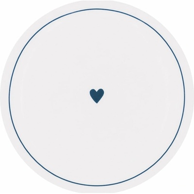Eulenschnitt Porcelánový talíř Heart Ø 20,4 cm – dark blue