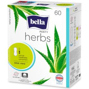Bella Herbs sensitive Ежедневни дамски превръзки с алое вера 60 бр (BE-022-RN60-W02)