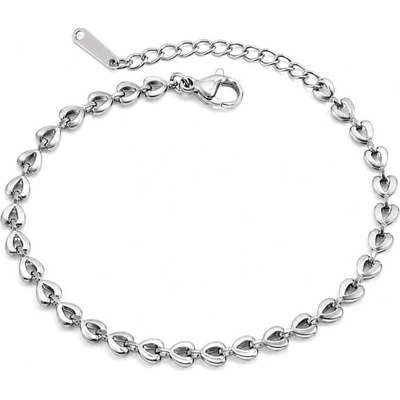 Victoria Filippi Stainless Steel Náramek s motivem srdíček Lia - chirurgická ocel NR2374-JDWB2303003/67 Stříbrná 16 cm + 5 cm