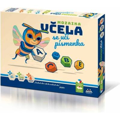 Včela se učí písmenka 110ks mozaika v krabici 35x29x4cm