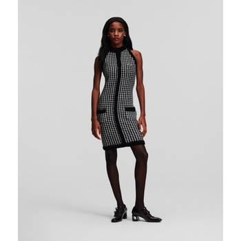 Karl Lagerfeld Boucle Knit Dress čierna