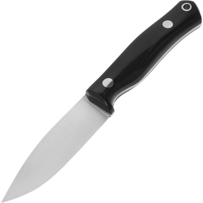 Casstrom No.8 SFK, Black micarta, Stainless/Flat CASS-12820