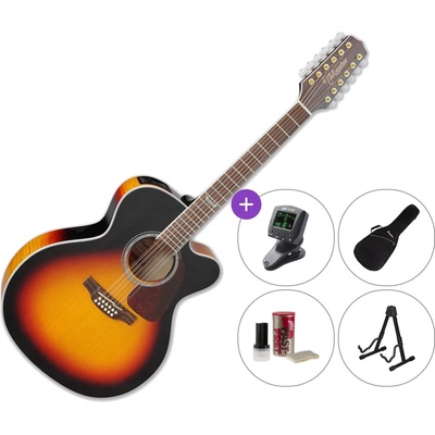 Takamine GJ72CE-12BSB SET Brown Sunburst 12-струнна електро-акустична китара