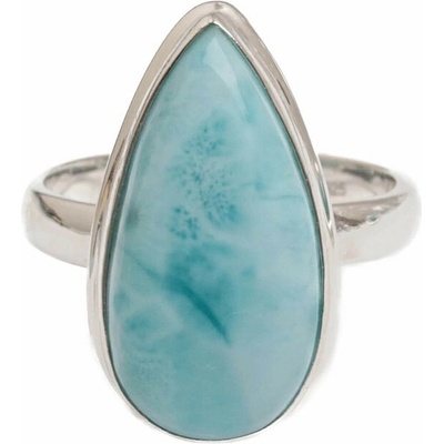 Nefertitis Larimar prsten stříbro LOT464