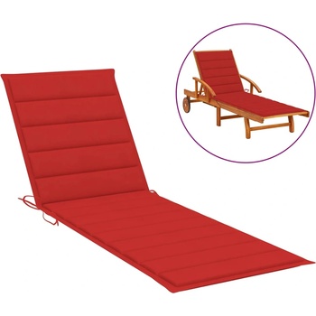 Image 1 of vidaXL Шалте за шезлонг, червено, 200x50x3 см, Оксфорд плат (314194)