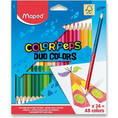 Maped pastelky trojboké Color'Peps Duo oboustranné - 48 barev