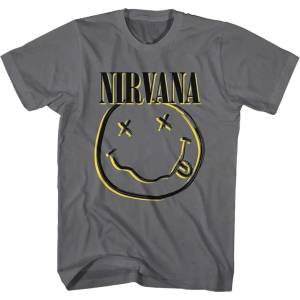Nirvana Inverse Happy Face Charcoal Grey L Риза (NIRVTS13MC03)