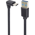 PremiumCord USB-C Angled to USB-A 3.0 Черeн 2 m USB кабел (KU31CZE2BK)