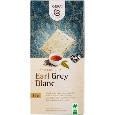 Gepa biela čokoláda s čajom Earl Grey, 80 g
