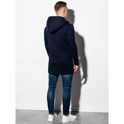 Ombre Clothing pánska mikina na zips kapucňou Hugo čierna B668