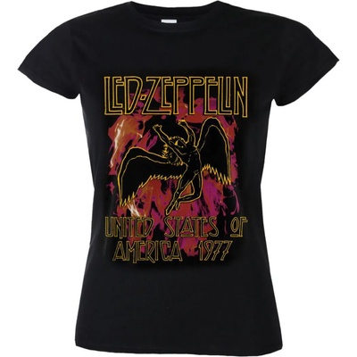 NNM дамска тениска Led Zeppelin - Black Flames - NNM - RTLZEGSBBLA