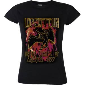 NNM дамска тениска Led Zeppelin - Black Flames - NNM - RTLZEGSBBLA