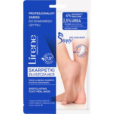Lirene Foot Care exfoliačné ponožky pre zjemnenie a hydratáciu pokožky nôh (2,5% Urea) 1 ks