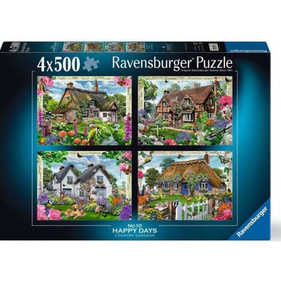Ravensburger 4x500 dielov Happy Days č. 10 Vidiecke záhrady